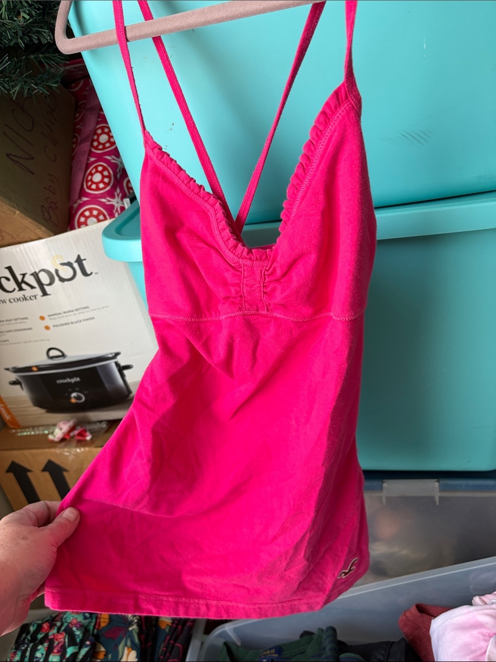 Women's Vintage Hot Pink Hollister Tank Top